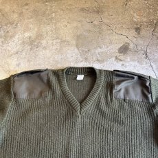 画像8: MILITARY SHOULDER ELBOW PATCH DESIGN SWEATER / Ladies XL (8)