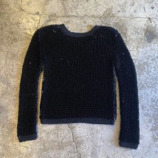 画像2: SPANGLES BLACK COLOR L/S KNIT TOPS / Ladies M (2)