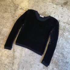 画像4: SPANGLES BLACK COLOR L/S KNIT TOPS / Ladies M (4)