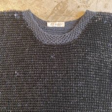 画像6: SPANGLES BLACK COLOR L/S KNIT TOPS / Ladies M (6)