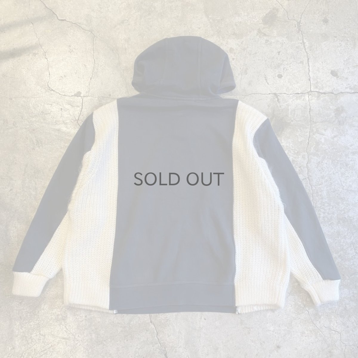 画像2: 【Wiz&Witch】"UNITED" TWO FACE SWEAT KNIT HOODIE / OS (2)