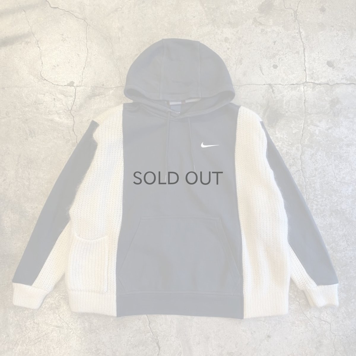 画像1: 【Wiz&Witch】"UNITED" TWO FACE SWEAT KNIT HOODIE / OS (1)