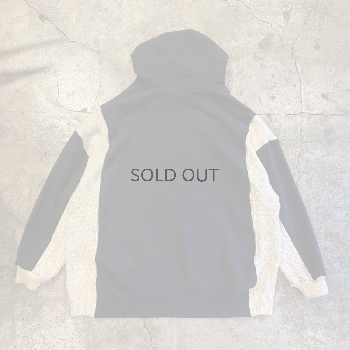 画像2: 【Wiz&Witch】"UNITED" TWO FACE SWEAT KNIT HOODIE / OS (2)