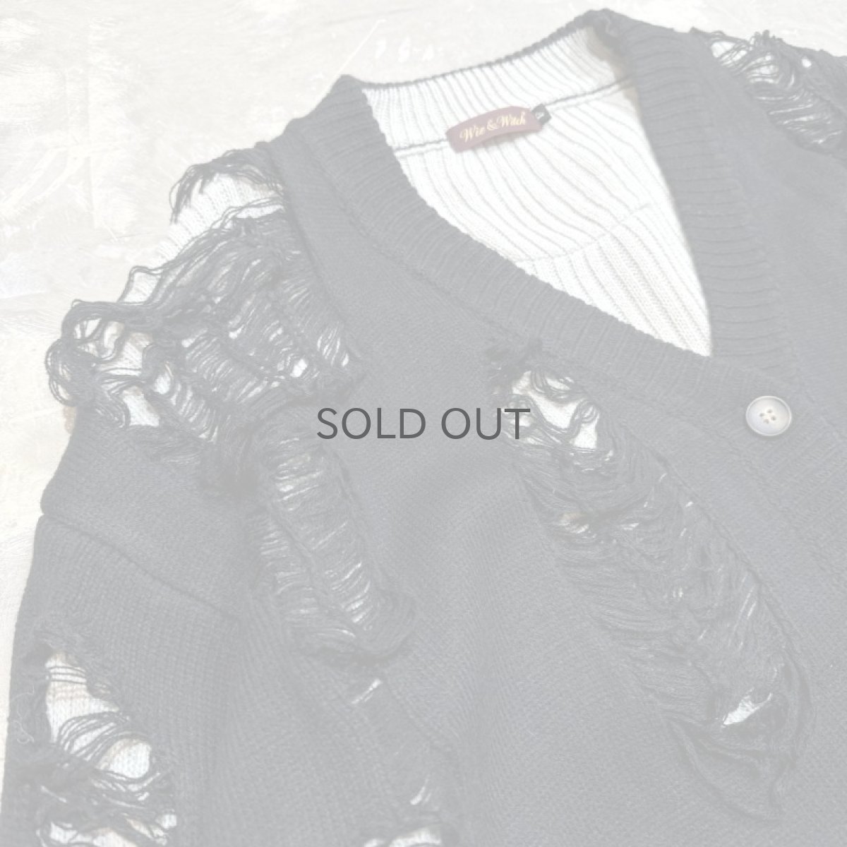 画像3: 【Wiz&Witch】"DIRTY BEAUTIFUL" GRUNGE KNIT CARDIGAN / OS (3)