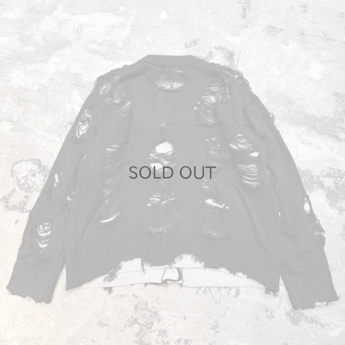 画像2: 【Wiz&Witch】"DIRTY BEAUTIFUL" GRUNGE KNIT CARDIGAN / OS (2)