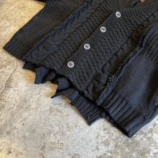 画像4: 【Wiz&Witch】"UNITED" PATCHWORK ALAN KNIT CARDIGAN / OS  (4)