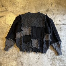 画像2: 【Wiz&Witch】"UNITED" PATCHWORK ALAN KNIT / OS (2)