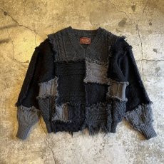 画像1: 【Wiz&Witch】"UNITED" PATCHWORK ALAN KNIT / OS (1)