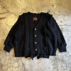 画像1: 【Wiz&Witch】"UNITED" PATCHWORK ALAN KNIT CARDIGAN / OS  (1)