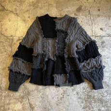 画像1: 【Wiz&Witch】"UNITED" PATCHWORK ALAN KNIT / OS (1)