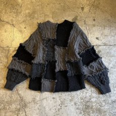 画像2: 【Wiz&Witch】"UNITED" PATCHWORK ALAN KNIT / OS (2)