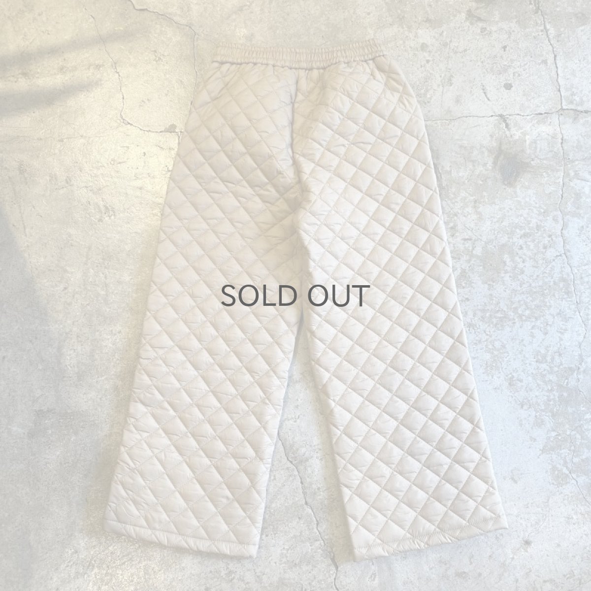 画像2: BEIGE COLOR DESIGN QUILTING PANTS / W24~W31 (2)