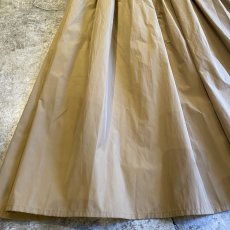 画像5: BEIGE COLOR NYLON FLARE LONG SKIRT / W27~W35 (5)