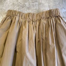 画像6: BEIGE COLOR NYLON FLARE LONG SKIRT / W27~W35 (6)