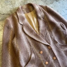 画像3: THREE TONE COLOR DESIGN WOOL DOUBLE JACKET / Ladies L (3)