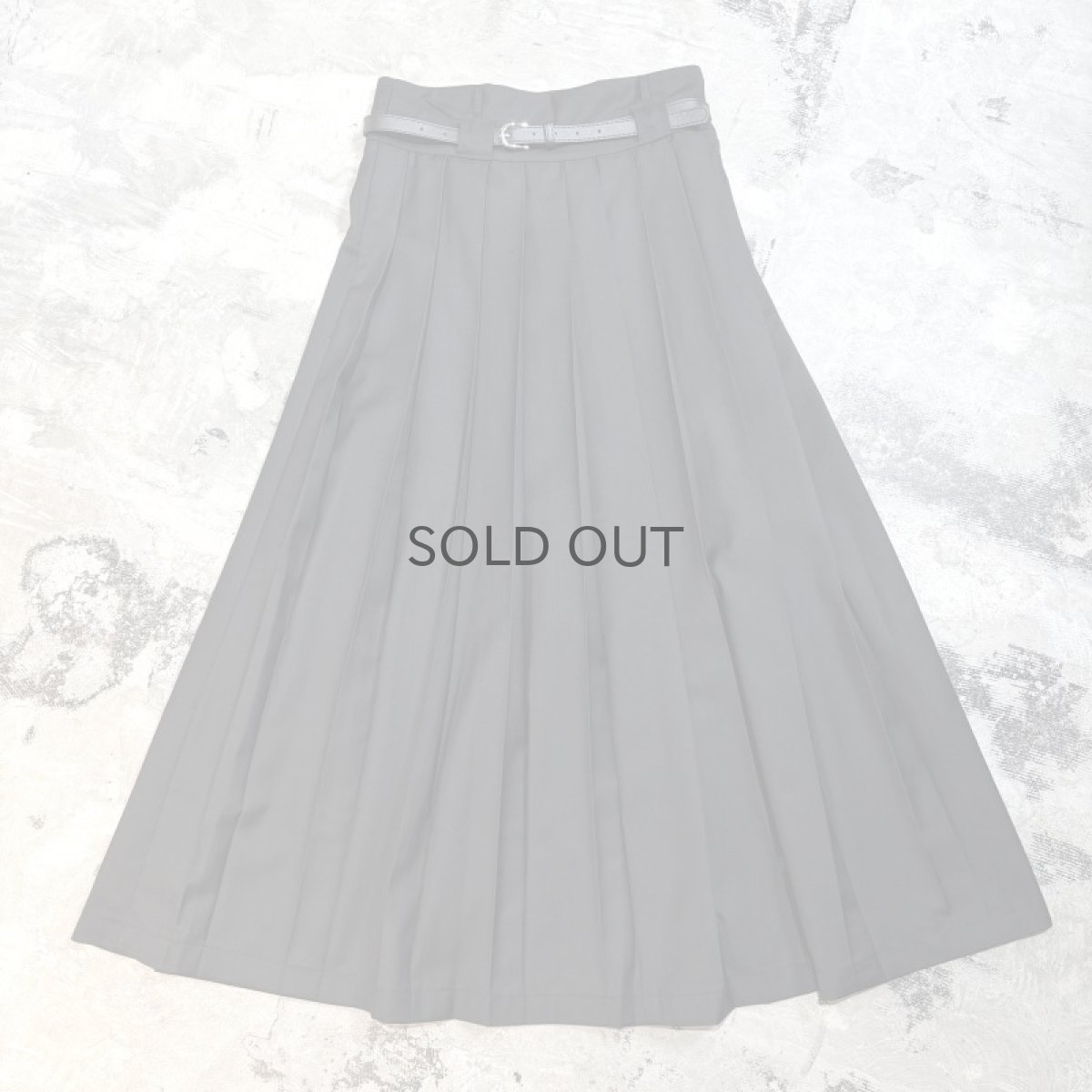 画像1: 【WONDERGROUND】PLEATED WITH BELT SKIRT / OS (1)