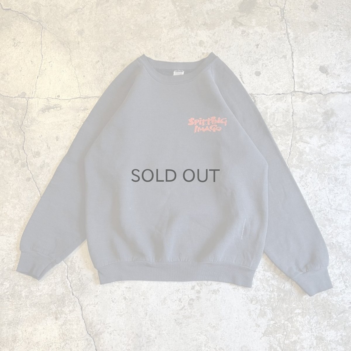 画像1: POINT COLOR LOGO PRINTED DESIGN L/S SWEAT / Ladies M(S) / MADE IN USA (1)