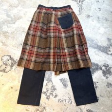 画像2: 【Wiz&Witch】"UNITED" WRAP SKIRT DENIM PANTS / W30 (2)