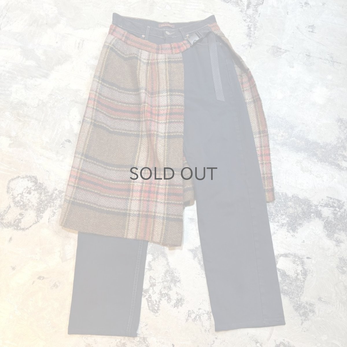 画像1: 【Wiz&Witch】"UNITED" WRAP SKIRT DENIM PANTS / W30 (1)