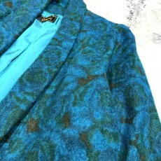 画像4: FLORAL PATTERN SHAWL COLLAR MOHAIR JACKET / Mens M (4)