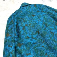 画像9: FLORAL PATTERN SHAWL COLLAR MOHAIR JACKET / Mens M (9)