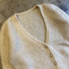 画像3: PEARL DESIGN BUTTON KNIT MOHAIR CARDIGAN / Ladies L (3)