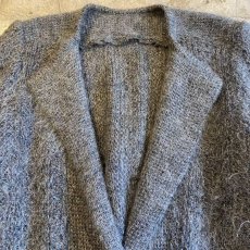 画像7: GLITTER DESIGN MOHAIR KNIT DOUBLE CARDIGAN / Ladies L (7)