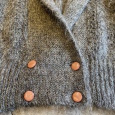 画像5: GLITTER DESIGN MOHAIR KNIT DOUBLE CARDIGAN / Ladies L (5)