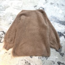 画像1: MOCHA COLOR BOAT NECK KNIT SWEATER / Mens L (1)