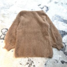 画像2: MOCHA COLOR BOAT NECK KNIT SWEATER / Mens L (2)