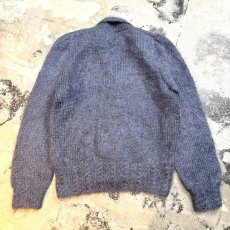 画像2: GRAY COLOR MOHAIR LIKE KNIT CARDIGAN / Mens M (2)