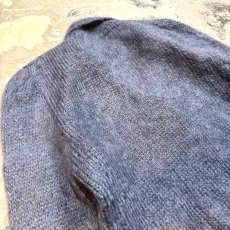 画像9: GRAY COLOR MOHAIR LIKE KNIT CARDIGAN / Mens M (9)