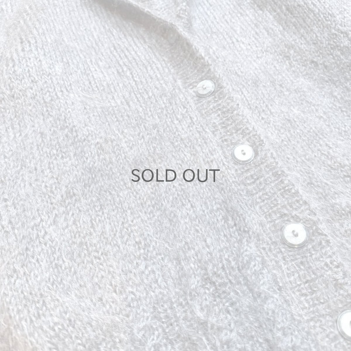 画像5: GRAY COLOR MOHAIR LIKE KNIT CARDIGAN / Mens M (5)