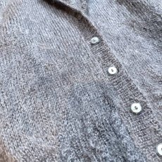 画像5: GRAY COLOR MOHAIR LIKE KNIT CARDIGAN / Mens M (5)