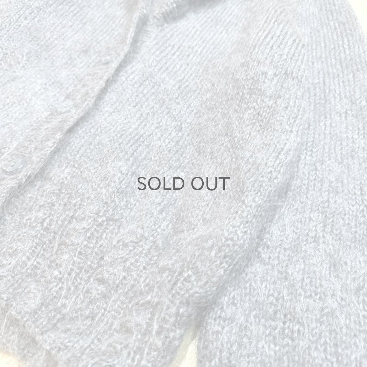 画像6: GRAY COLOR MOHAIR LIKE KNIT CARDIGAN / Mens M (6)