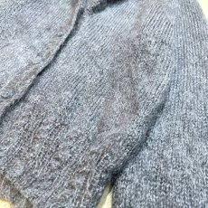 画像6: GRAY COLOR MOHAIR LIKE KNIT CARDIGAN / Mens M (6)