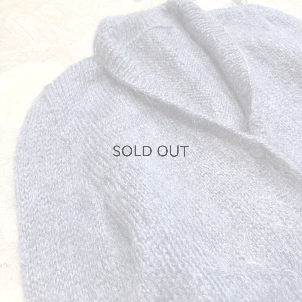 画像3: GRAY COLOR MOHAIR LIKE KNIT CARDIGAN / Mens M (3)