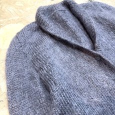 画像3: GRAY COLOR MOHAIR LIKE KNIT CARDIGAN / Mens M (3)