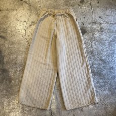 画像2: 【WONDERGROUND】STRIPE LINE STITCH WIDE PANTS / BEIGE / OS (2)