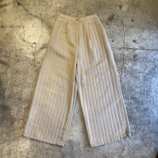 画像1: 【WONDERGROUND】STRIPE LINE STITCH WIDE PANTS / BEIGE / OS (1)