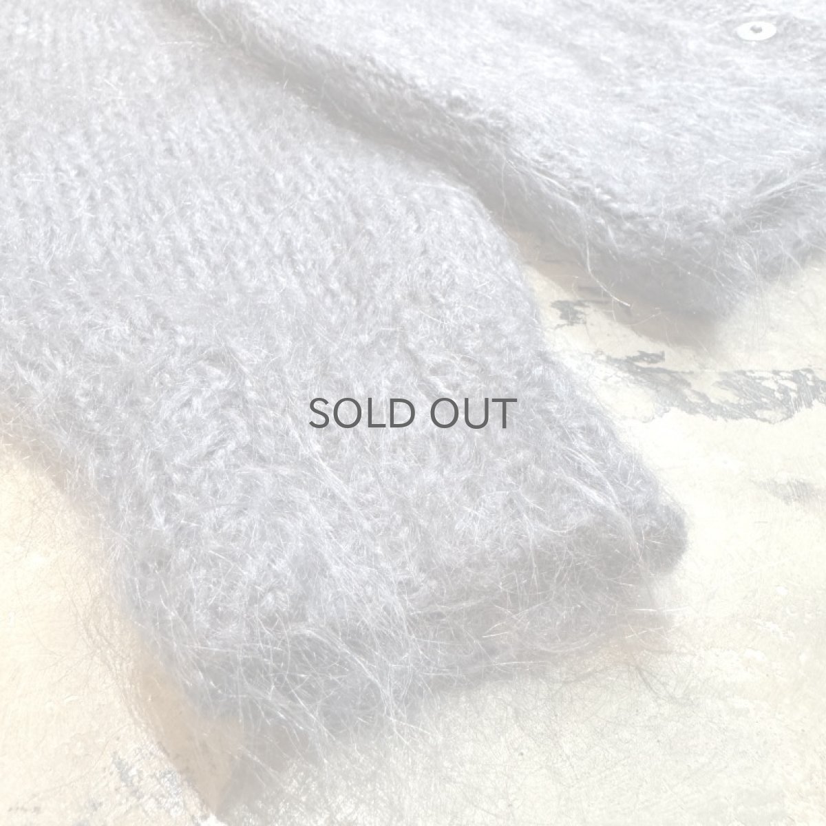 画像7: GRAY COLOR MOHAIR LIKE KNIT CARDIGAN / Mens M (7)