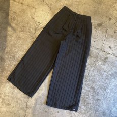 画像4: 【WONDERGROUND】STRIPE LINE STITCH WIDE PANTS / BLACK / OS (4)