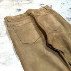 画像9: SUEDE LEATHER STRAIGHT SILHOUETTE PANTS / W33 (9)