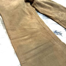 画像5: SUEDE LEATHER STRAIGHT SILHOUETTE PANTS / W33 (5)