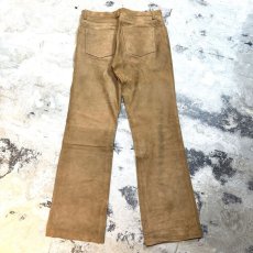 画像2: SUEDE LEATHER STRAIGHT SILHOUETTE PANTS / W33 (2)