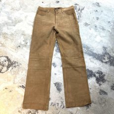 画像1: SUEDE LEATHER STRAIGHT SILHOUETTE PANTS / W33 (1)