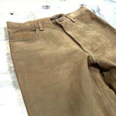 画像3: SUEDE LEATHER STRAIGHT SILHOUETTE PANTS / W33 (3)