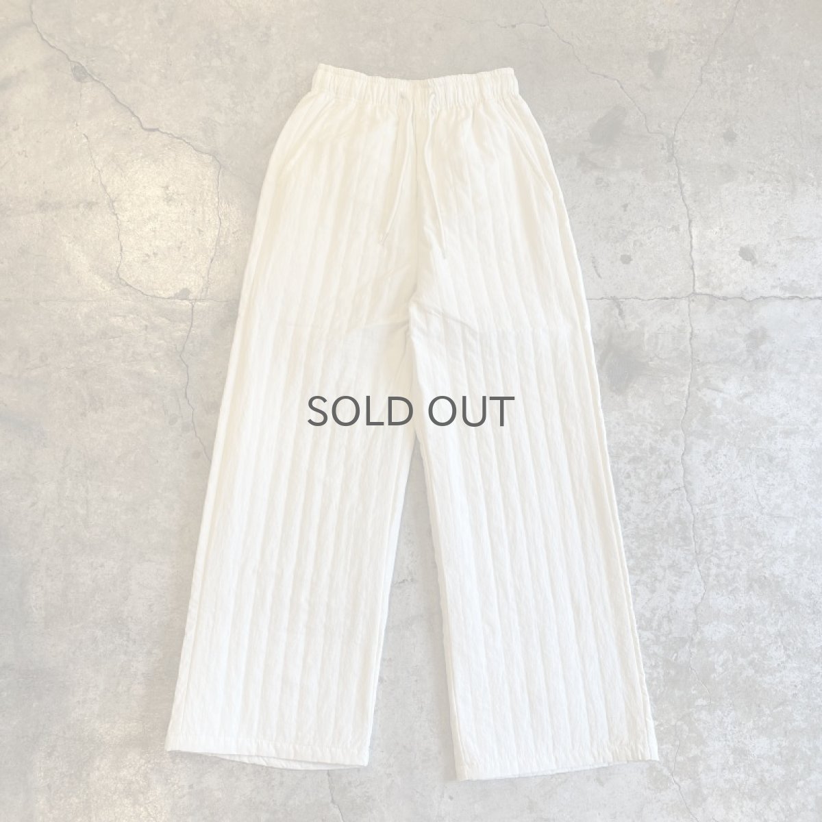 画像1: 【WONDERGROUND】STRIPE STITCH WIDE PANTS / WHITE / OS (1)