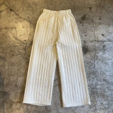 画像1: 【WONDERGROUND】STRIPE STITCH WIDE PANTS / WHITE / OS (1)