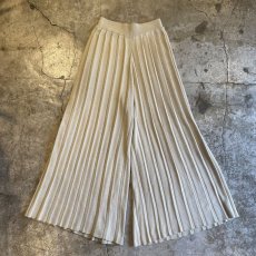 画像1: RIB PLEATS DESIGN KNIT WIDE PANTS / W23~W29 (1)